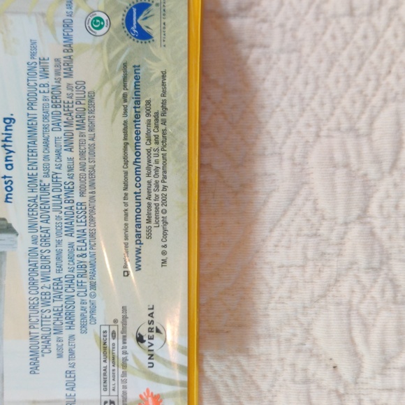 Charlotte's Web II Wilbur's Great Adventure VHS Movie Video Tape - Picture 4 of 7